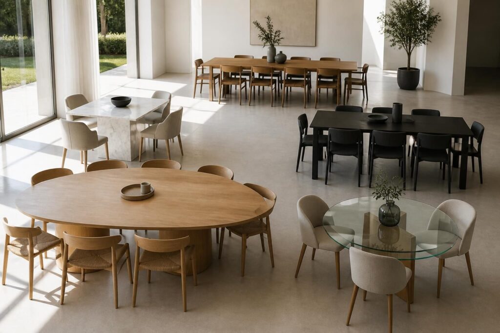 découvrez comment choisir la table à manger idéale en fonction des matériaux, formes et tailles pour s'adapter parfaitement à votre espace et style de vie.
