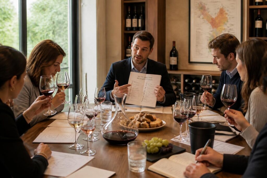 découvrez les bases de la dégustation de vin avec notre guide complet sur le vocabulaire essentiel et les méthodes pour apprécier pleinement chaque bouteille.
