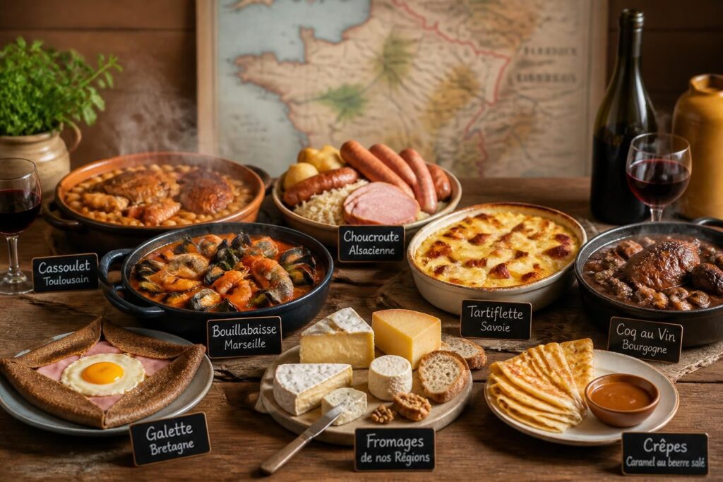 découvrez un tour de france gourmand à travers les spécialités régionales et leurs plats emblématiques, pour un voyage culinaire riche en saveurs et traditions.