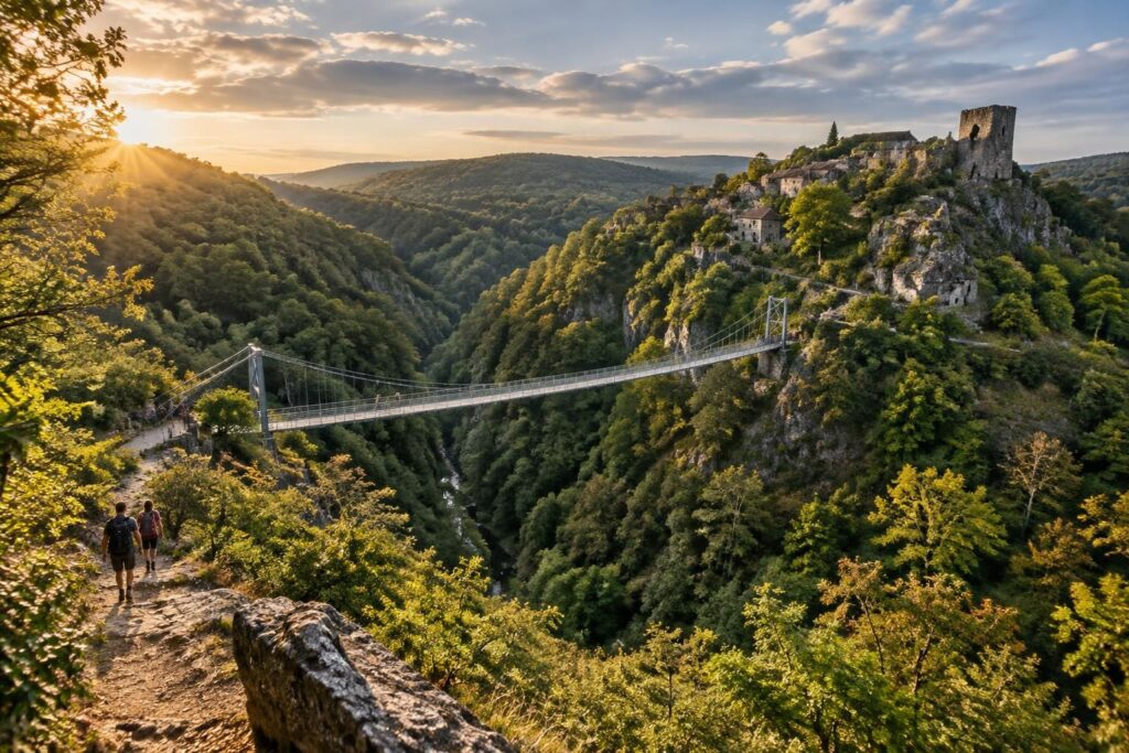 découvrez la randonnée de mazamet à hautpoul, sa spectaculaire passerelle et les plus belles balades pour explorer les paysages du tarn.
