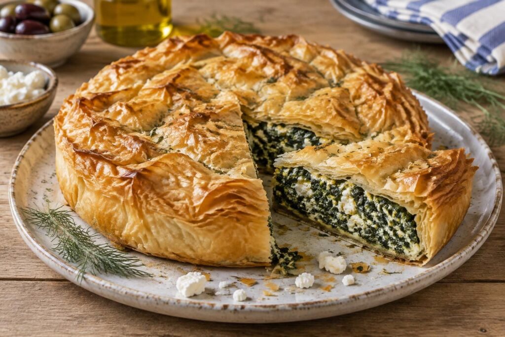 Spanakopita, la tourte grecque aux épinards et à la feta